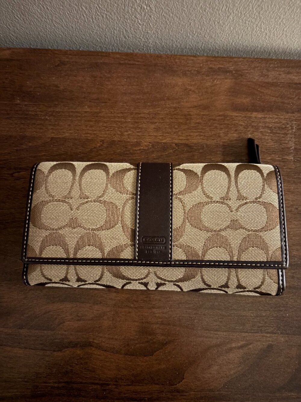 Coach Hamptons Choco Brown Signature Wallet